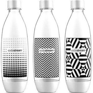 SodaStream - Fľaša Trojbalenie, 1 l Fuse, biela a čierna
