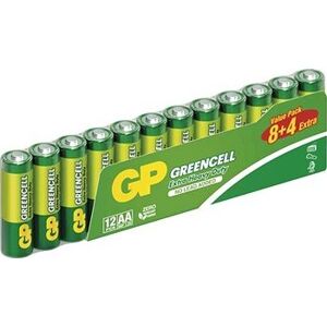GP Zinková batéria Greencell AA (R6), 8 + 4 ks