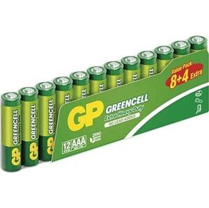 GP Zinková batéria Greencell AAA (R03), 8 + 4 ks