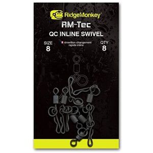 RidgeMonkey RM-Tec Quick Change Inline Swivel Veľkosť 8 8 ks