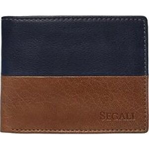 Pánska kožená peňaženka SEGALI 80892 koňak/modrá