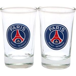 FotbalFans Skleničky Paris Saint Germain FC, sada 2 ks, barevný znak, 50 ml